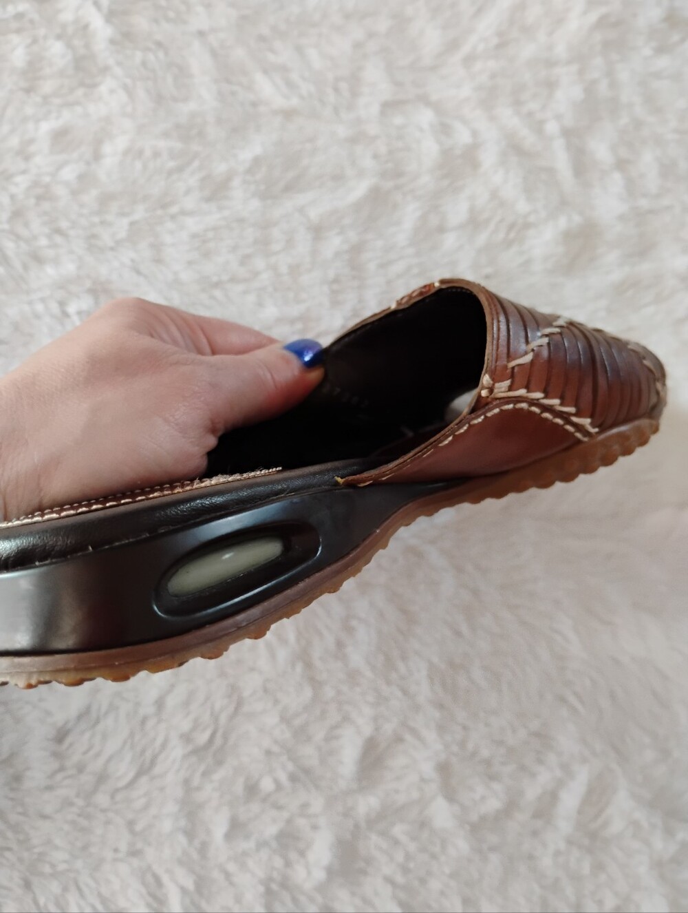Cole Haan Brown Nike Air Slide Sandals - Picture 5 of 6
